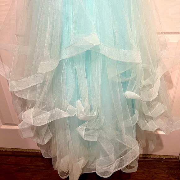 NEW ROYAL QUEEN COLLECTION AQUA MERMAID FORMAL GOWN - Picture 4 of 14